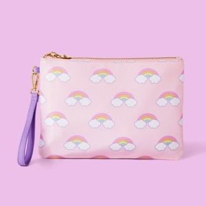 Pink rainbow flat wristlet pouch
 SCL x Target collab. 
Dimensions in photo.